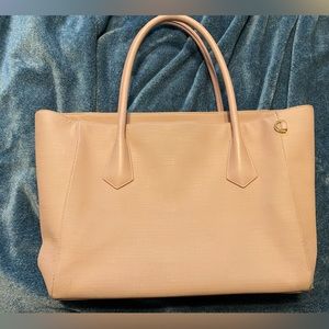 Dagne Dover Light Pink Work Tote with Built-in Laptop Sleeve and Organization